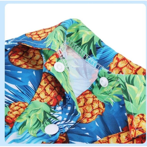 Pupteck Hawaiian Dog Shirt Puppy Polo Shirt Pineapple Costume for Pets - Medium - Picture 6 of 8